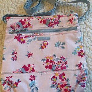 Vera Bradley Lighten Up Slim Crossbody - Tossed Posies Pink